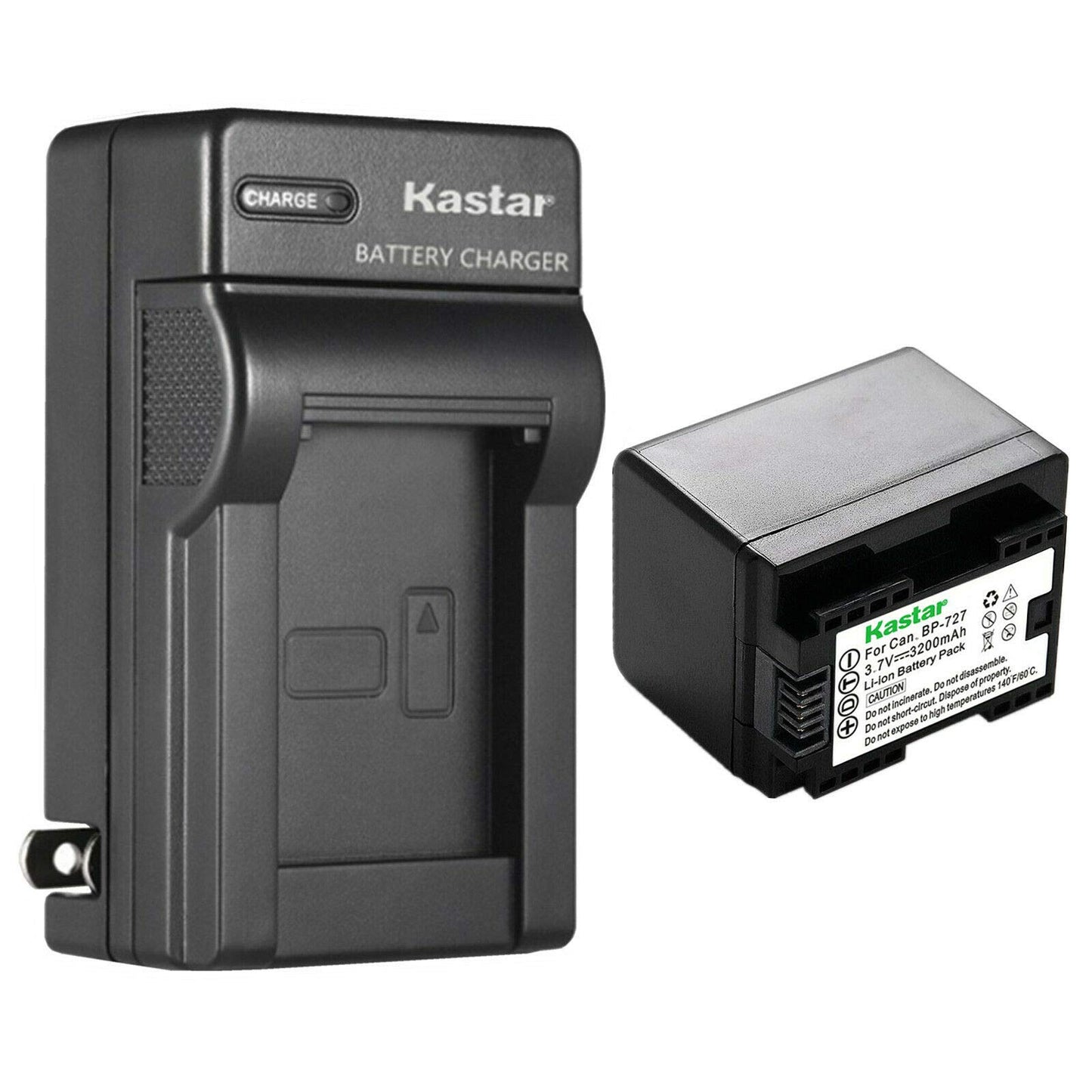 Kastar 1-Pack BP-727 BP727 Battery and AC Wall Charger Compatible with Canon VIXIA HF R500 HFR500, VIXIA HF R600 HFR600, VIXIA HF R700 HFR700, VIXIA