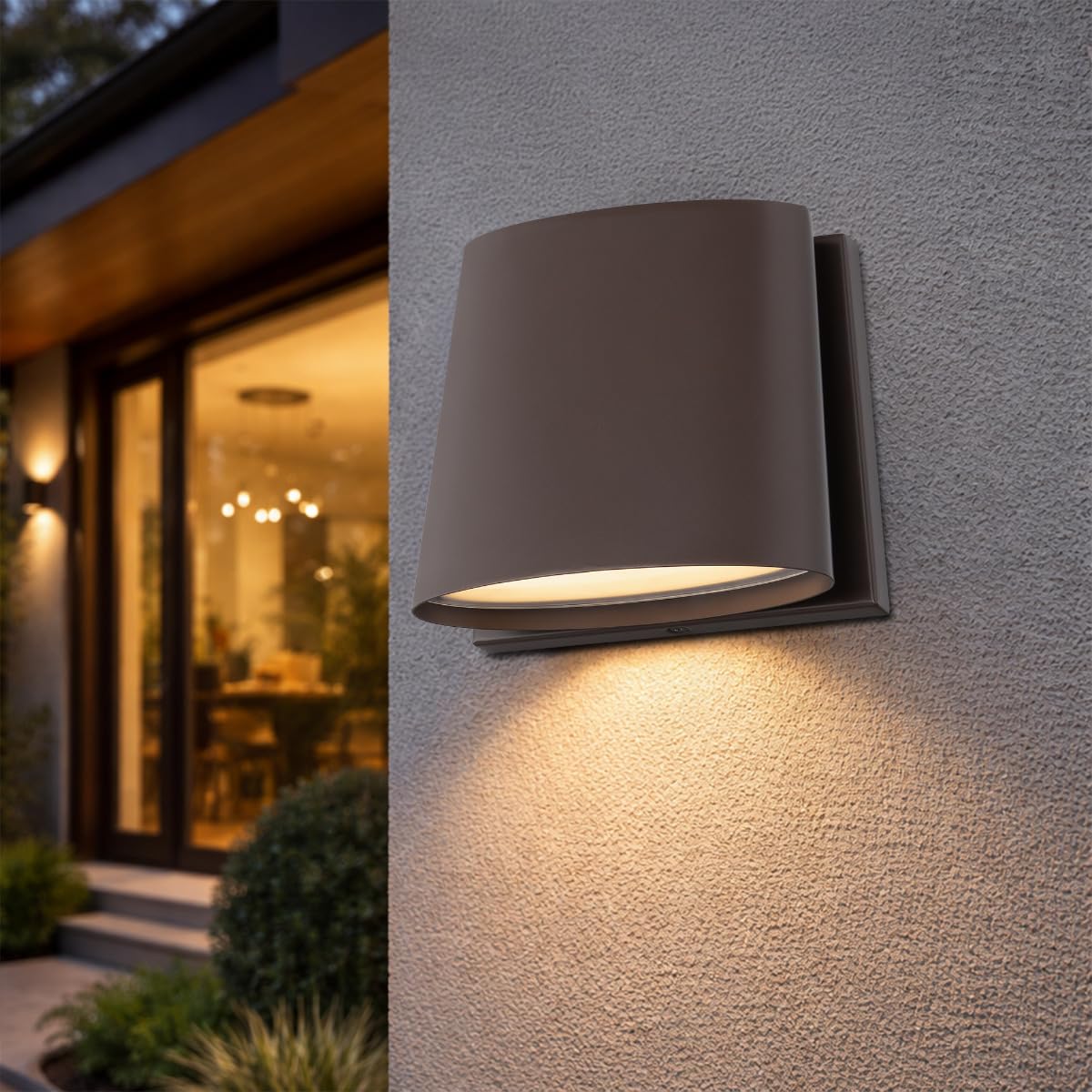 East Grove Home Sentinel 7in LED Indoor or Outdoor Wall Light 15W 550 Lumens 5-CCT Selectable 2700-3000-3500-4000-5000K in Bronze Finish