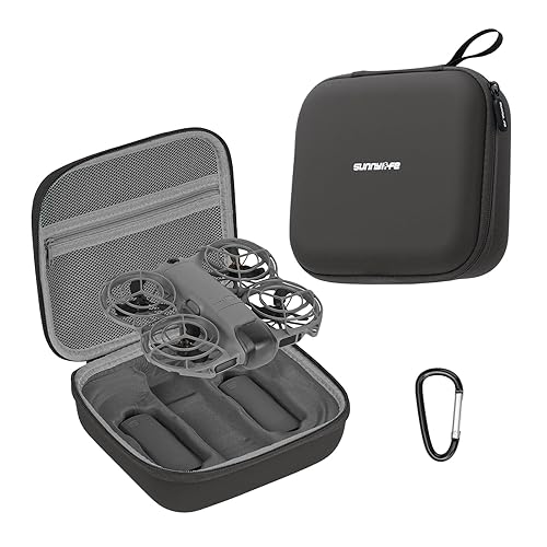 Honlyn Carrying Case for DJI Neo 2,PU Leather Storage Bag Camera Aceessories (for DJI NEO 2 Black)