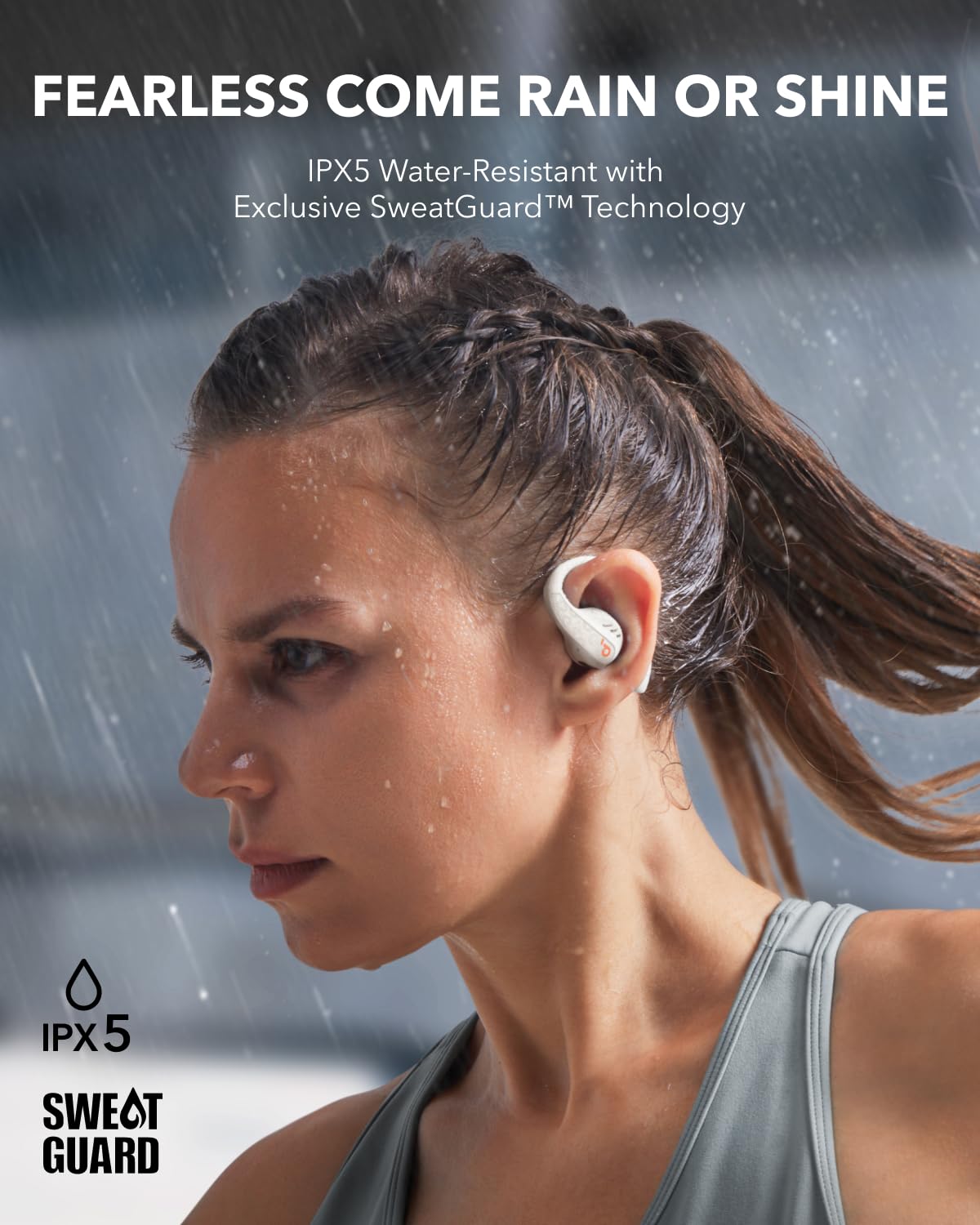 Soundcore by Anker AeroFit Pro Open-Ear Headphones, Ultra Comfort, Secure Fit, Ergonomic Design, Rich Sound with LDAC, Bluetooth 5.3, IPX5