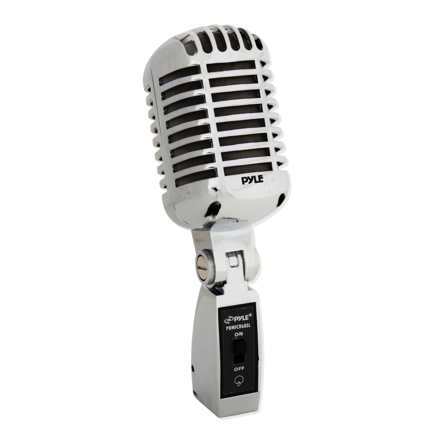 Pyle Classic Retro Dynamic Vocal Microphone - Old Vintage Style Metal Unidirectional Cardioid Mic with XLR Cable - Universal Stand Adapter - Live