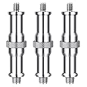 NEEWER Pack of 3 Standard 1/4 to 3/8 Inch Metal Converter Thread Adapter Spigot Stud for Studio Light Stand, Hotshoe/Coldshoe Adapter, Ball Head