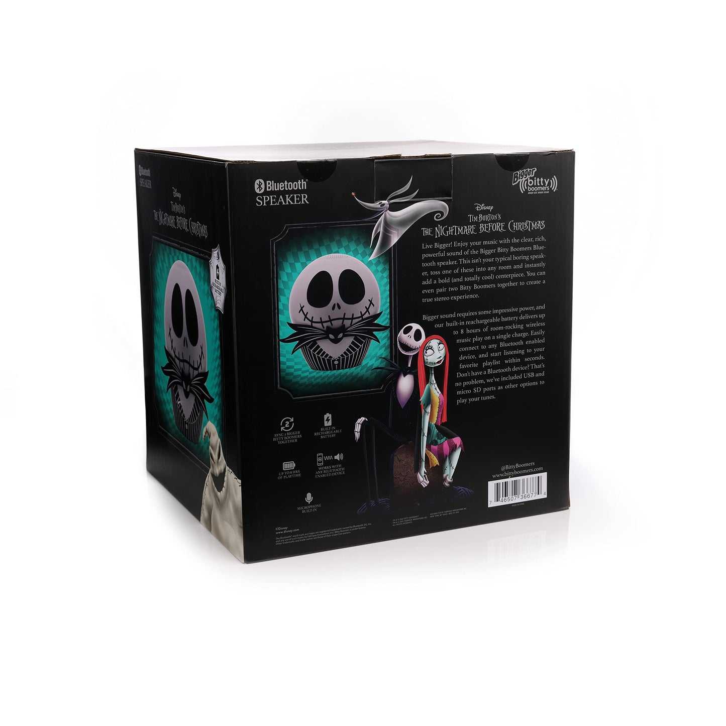Bigger Bitty Boomers Disney: Jack Skellington 8 Inch Wireless Bluetooth Speaker