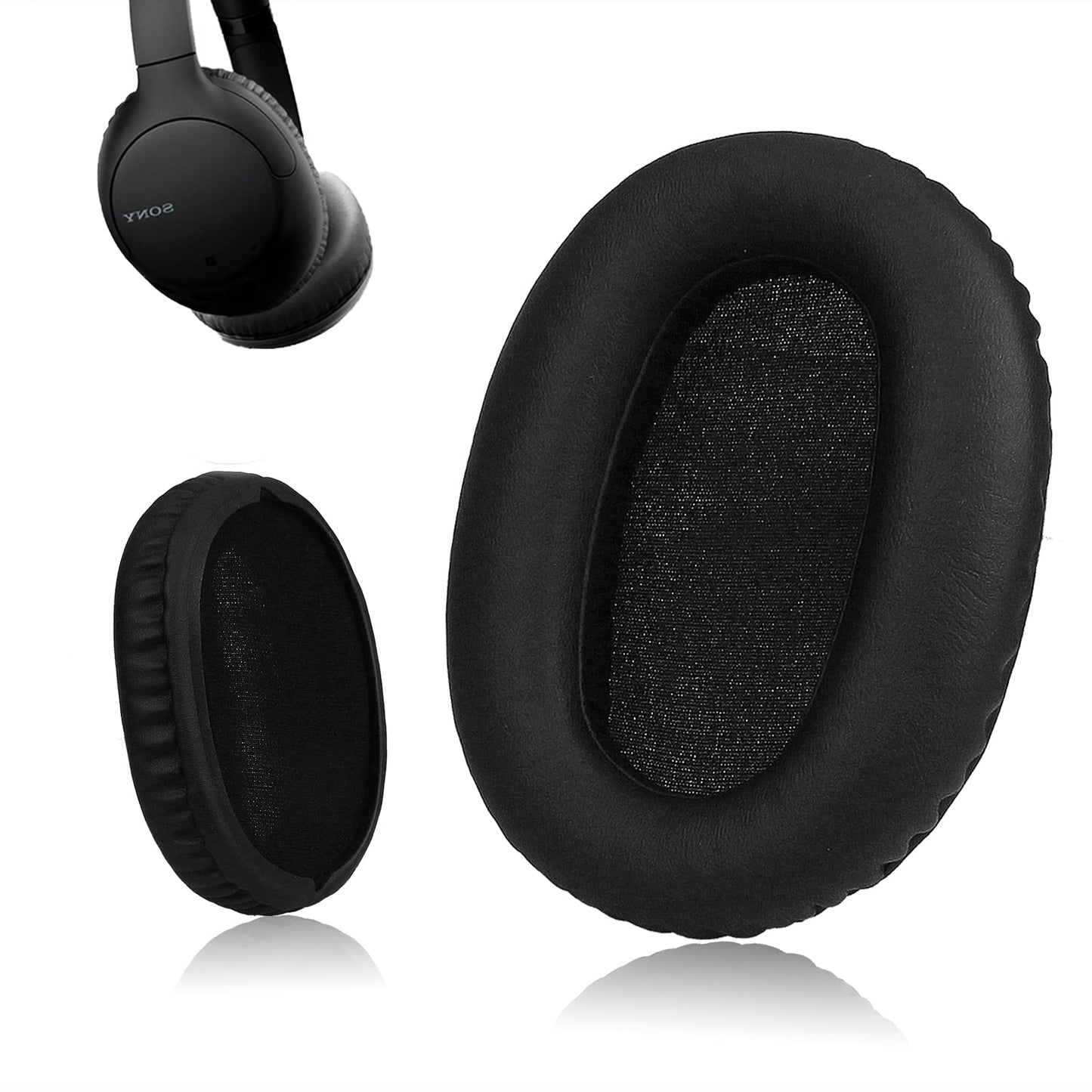 Krone Kalpasmos Sony Headphones Ear Pad Replacement, Protein Leather Over Ear Cushions for Sony WH-CH700N, Compatible with Sony WH-CH710N, Soft