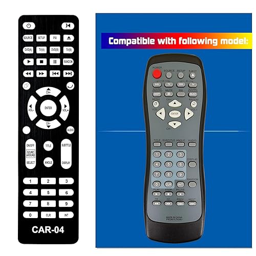 Replacement Remote Control for GM Buick Enclave Traverse Acadia Rear Entertainment DVD 2013 23109020