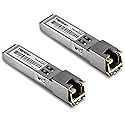 TRENDnet 2-Pack 1000BASE-T RJ45 Copper SFP Modules,TEG-MGBRJ/2, NDAA + TAA Compliant, Transmission Distance up to 100m (328 ft.), Hot Pluggable, IEEE