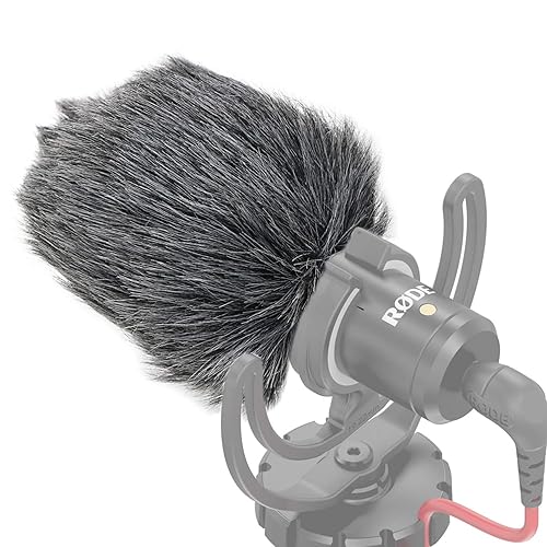 Furry Windscreen Muff, Mic Pop Filter/Foam Wind Cover fits for Rode VideoMicro and VideoMic Me Me-L Microphone by SUNMON