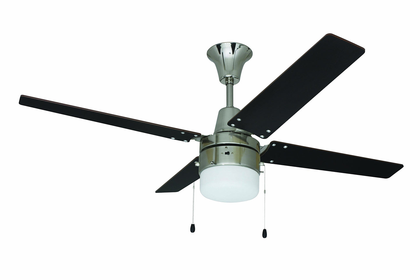 Litex Industries UBW48BC4L Wakefield Collection Ceiling Fan, Brushed Chrome