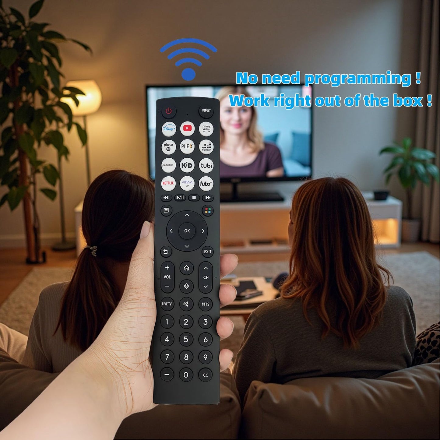 ERF2B36H IR Replacement Remote Control for HISENSE Smart TV EN2D36H 32A45GV 32A35HUV 40A45GV 40A35HUV 43A6GV 43A45GV 43A35HUV 50A6GV 55A6GV 65A6GV