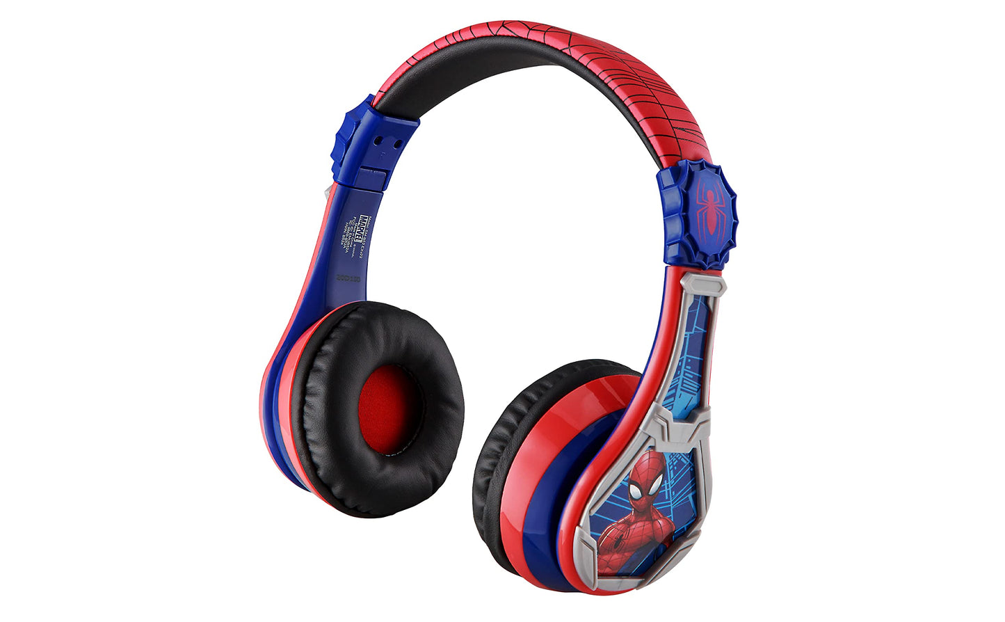 eKids Spiderman Wireless Bluetooth Portable Headphones with Microphone, Volume Reduced to Protect Hearing Rechargeable Battery, Adjustable Kids…