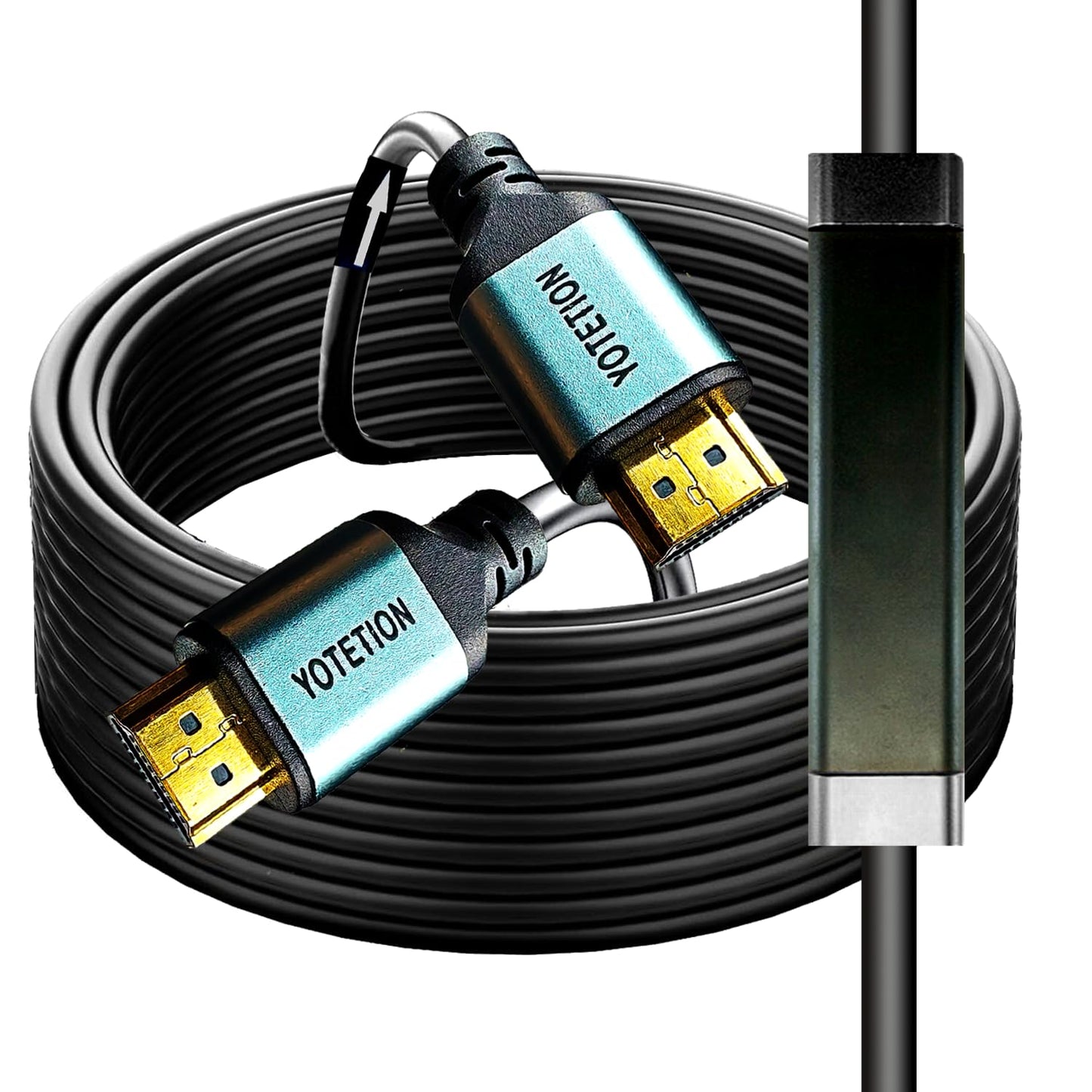 HDMI Cable 100ft 4k60hz with Built-in Signal Booster. hdmi Cables Extender,HDMI Cable V2.0 with EQ Suppert HDR 4K60HZ