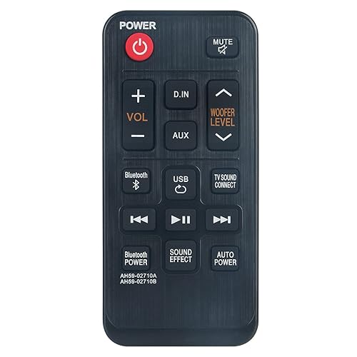 NTQinParts Replacement Sound Bar Remote Control Controller for Samsung Home Theater HW-H500, HW-H500ZA, HW-H600, HW-H600/ZA