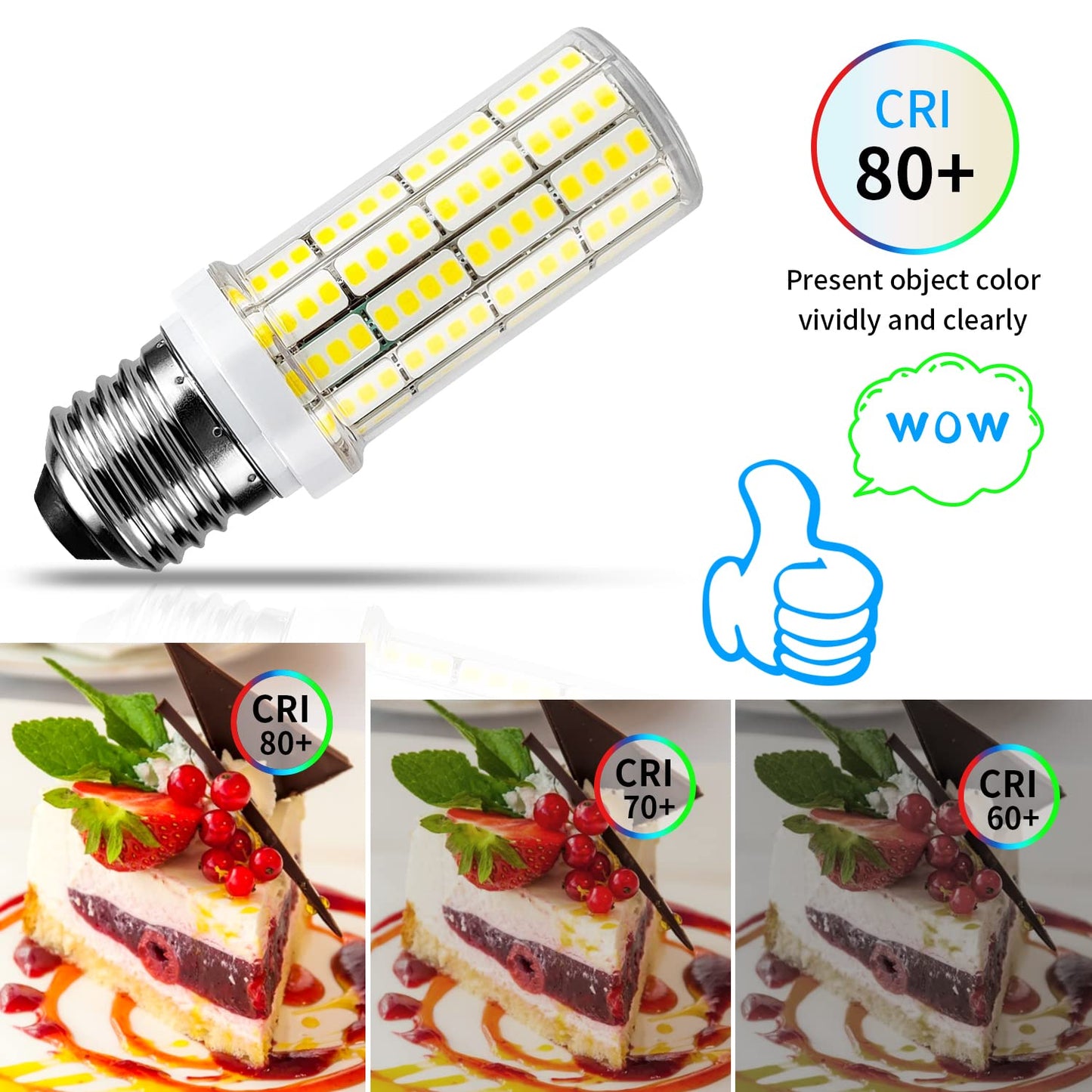Led Light Bulb 6pcs 200w Equivalent 2500 Lumen 5000k Cool Daylight White 20w Super Bright Led Bulb E26/E27 Base