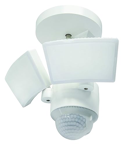 IQ AMERICA LED Outdoor Motion Sensor Security Floodlight - 1100 Lumens, 180° Detection, Weatherproof Design, Versatile Eave or Wall Mounting, Exit