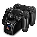 Beastron Dual USB Charger Station Dock for Sony PS4 Controller, Dual Charging Back Stand Docking Station with LED Light Indicator, Compatible