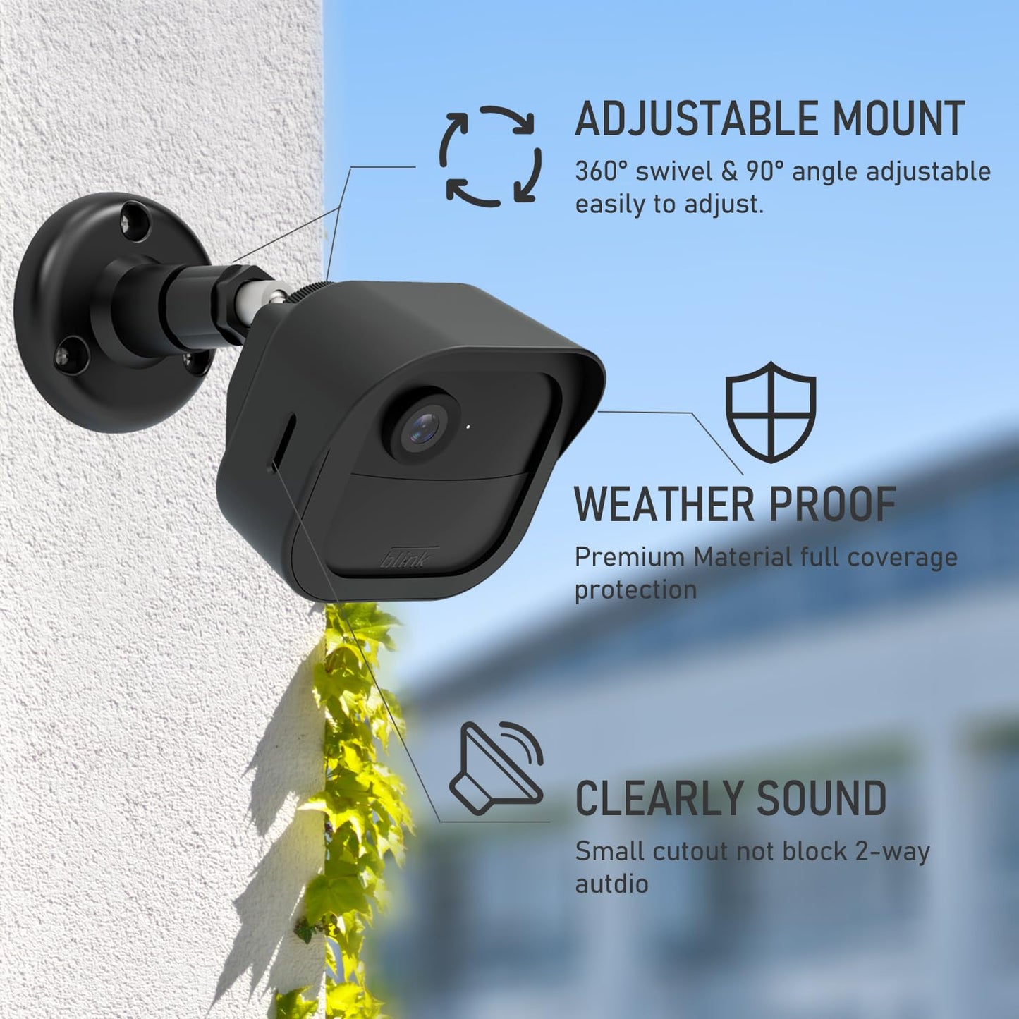 Averfeel Blink Outdoor Camera Mount - Protective Housing and 360 Degree Adjustable Mount for Blink Outdoor 4th Gen Surveillance Camera (5Pack)