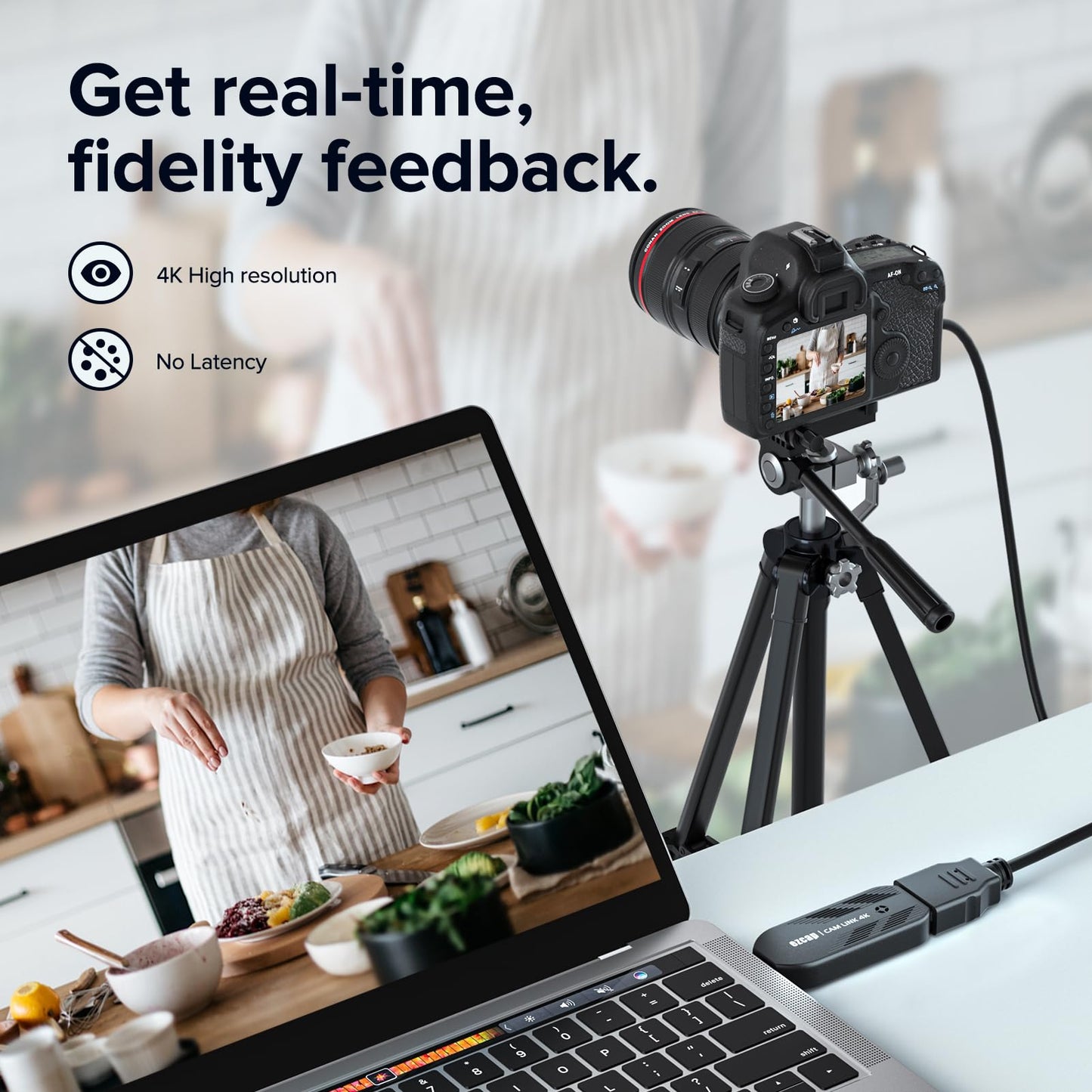 Mwin Cam Link 4K, External Camera Capture Card, 4K30/1080p120 for Streaming and Record via DSLR, Camcorder, Actioncam, Low-Latency for Video