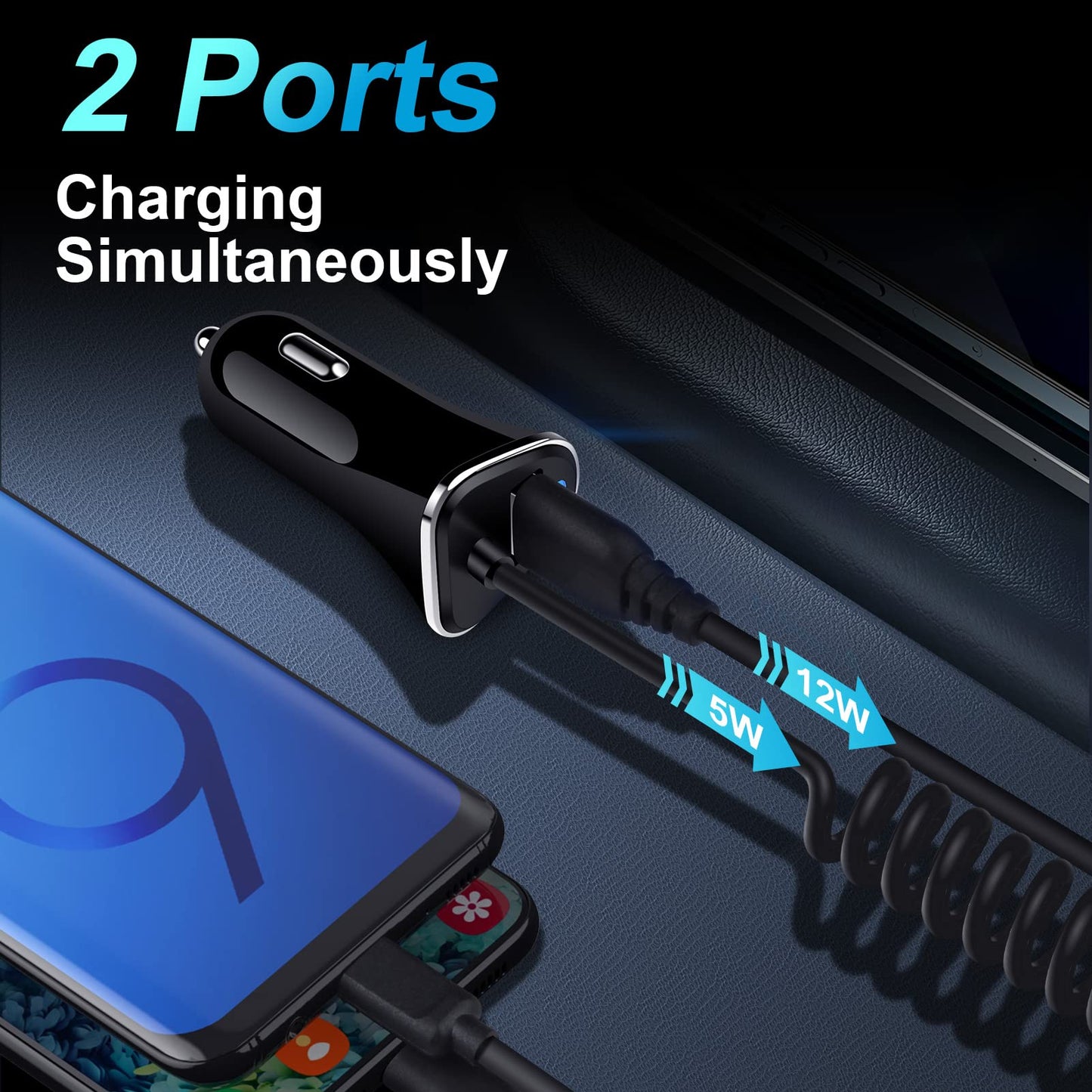 Android Type C Fast Car Charger for Samsung Galaxy S26 Ultra A37 A57 S25 S24 FE S23 FE A36 5G A17 A25 Z Fold Flip 7 A53,3.4A Fast Car Charging