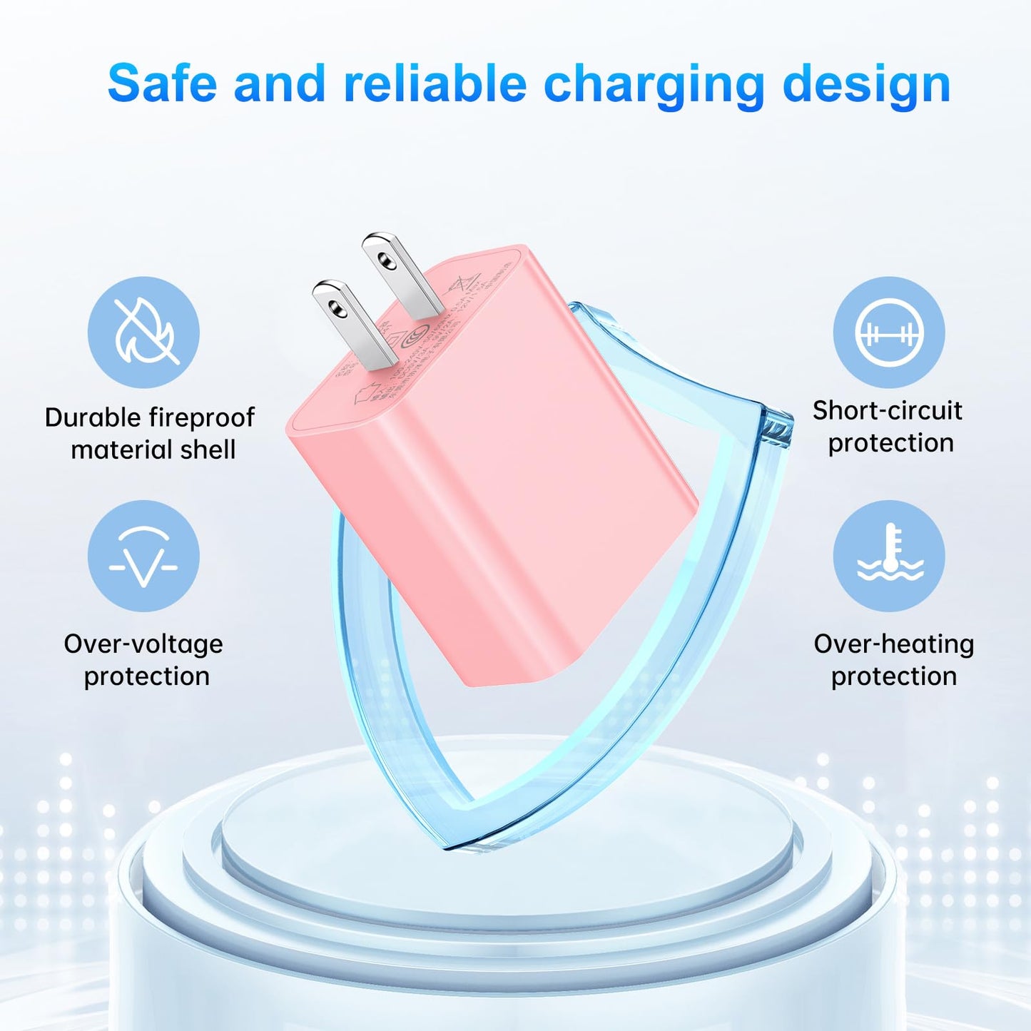 Dayaoncy Compatible with iPhone Charger Fast Charging, 20W USB C Wall Charger with 3Pack 10FT USB C to Lightning Cable, Phone Cable Fast Charging…