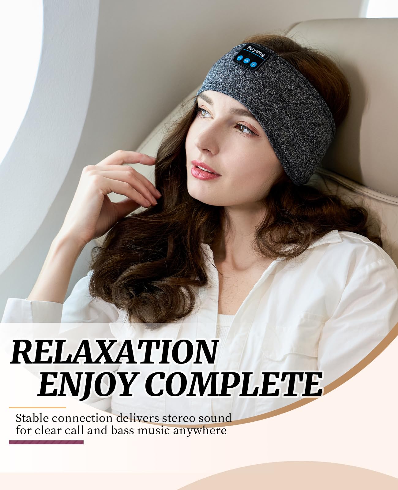 Perytong Sleep Headphones Wireless, Bluetooth Sports Headband Headphones with Ultra-Thin HD Stereo Speakers Perfect…