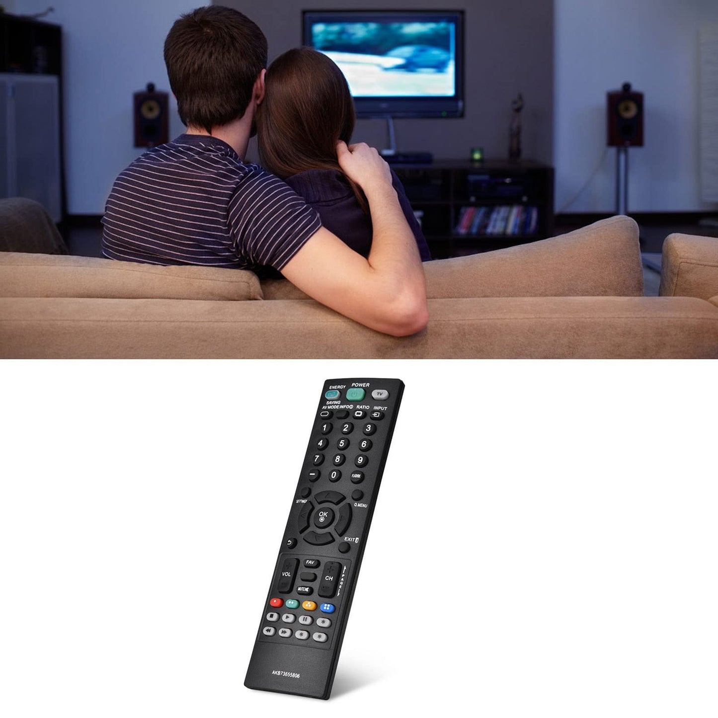 Universal Remote Control for AKB73655806, Smart TV Remote Control Replacement for AKB73655806 LCD LED TV