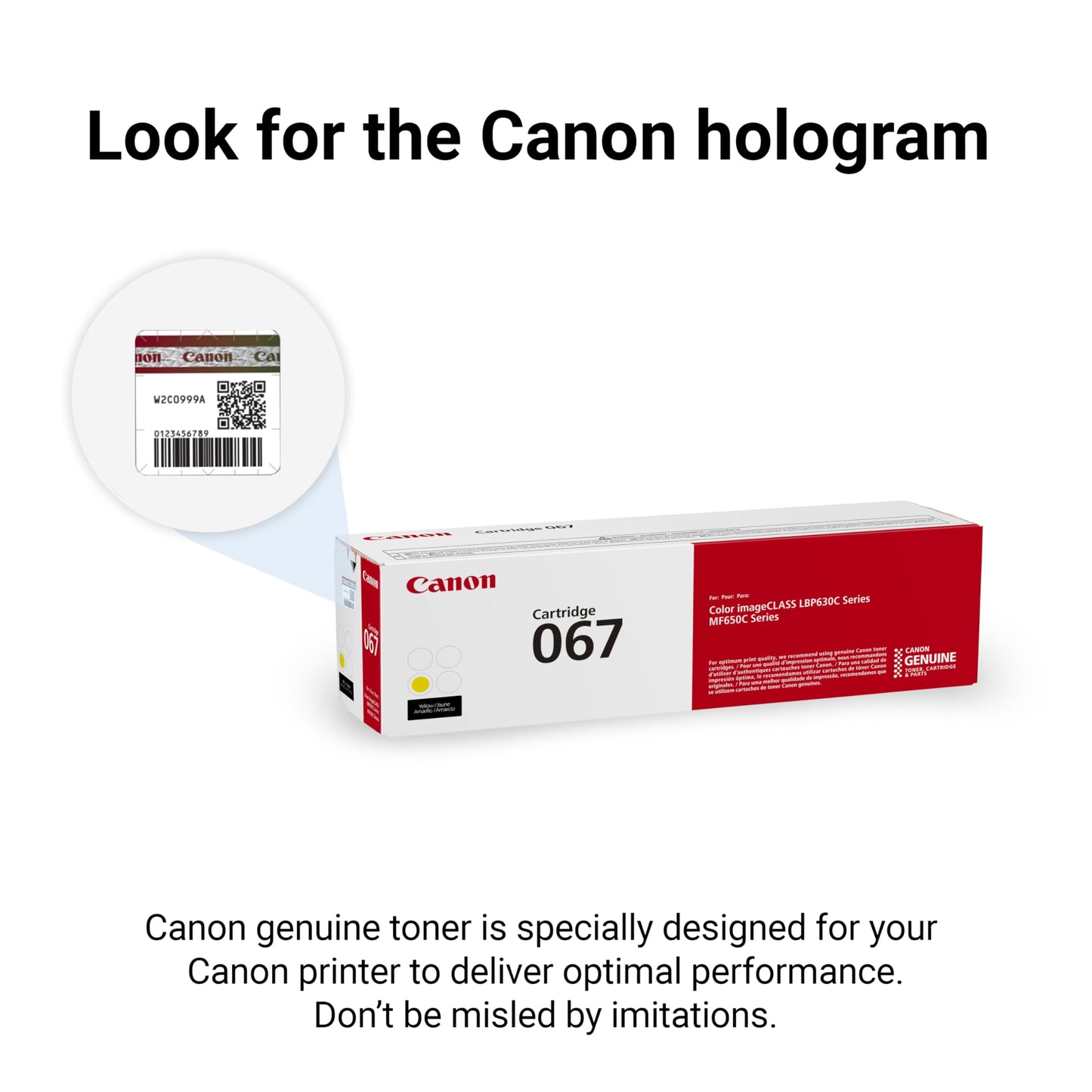 Canon Genuine 067 Yellow Toner Cartridge Compatible with LBP633Cdw, LBP632Cdw, MF652Cdw, MF653Cdw, MF654Cdw, MF656Cdw