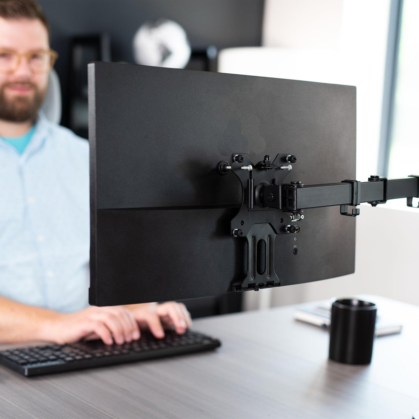 VIVO Quick Attach VESA Adapter Plate Bracket Designed for HP Pavilion Monitors 25xw, 24xw, 23xw, 22xw, 22cwa, 27cw, 25cw, 24cw, 23cw, and 22cw