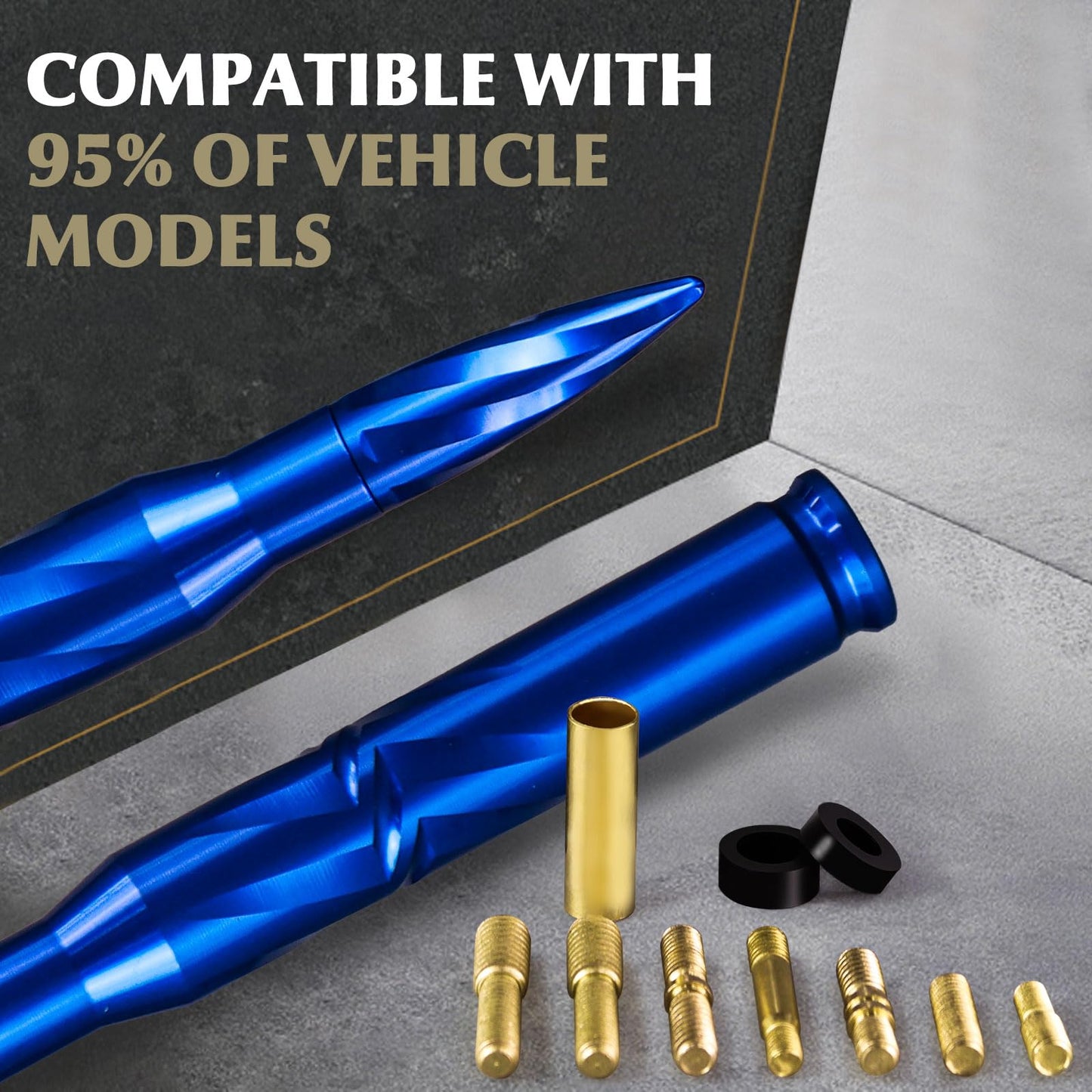 Car Truck Antenna 50 Cal Bullet Antenna Truck Accessories Silverado 1500 Ford F150 Dodge Ram 1500 GMC Sierra 1500 Ranger Short Replacement Antena para
