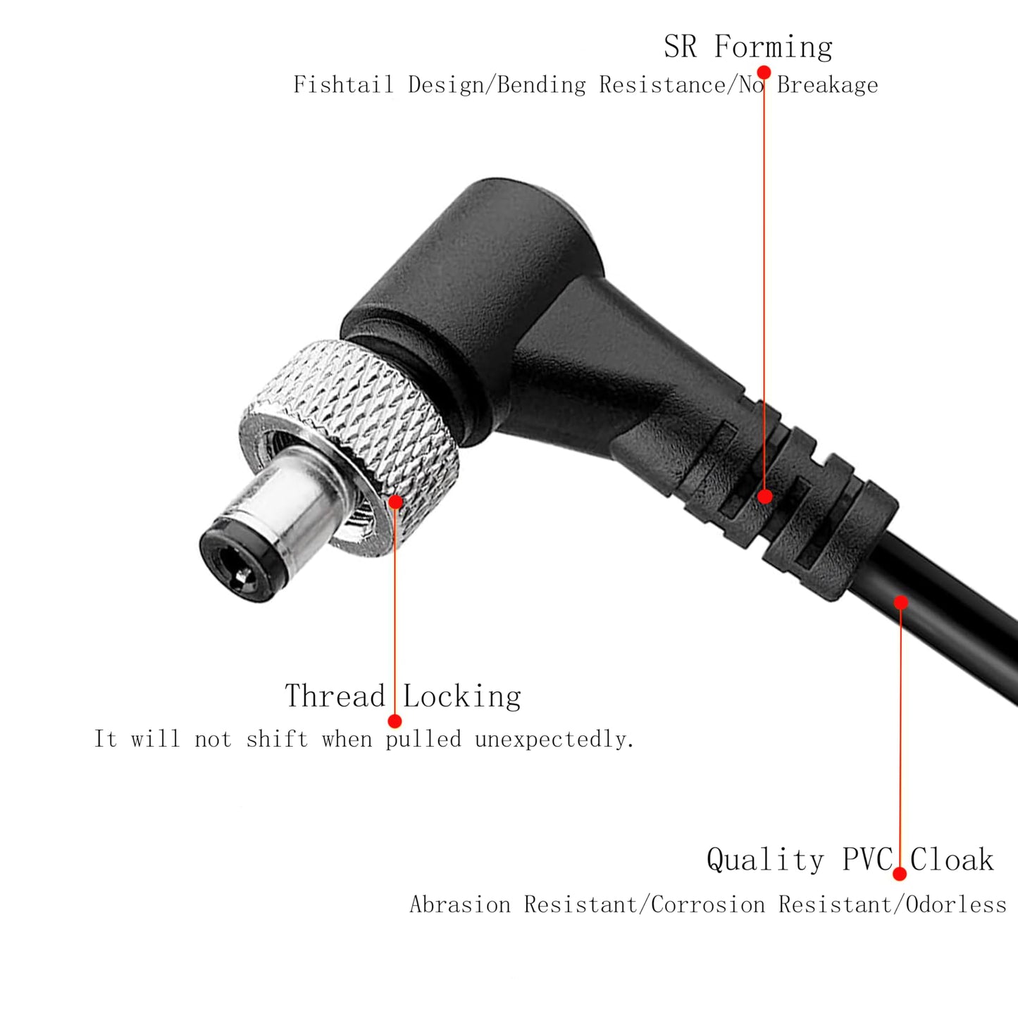 SZYingXian Power Coiled Cable D-tap/P-tap to Locking DC2.5 for SmallHD Monitor DC Power Spring Cable, Atomos Monitor, Touchscreen Hollyland Mars 400s