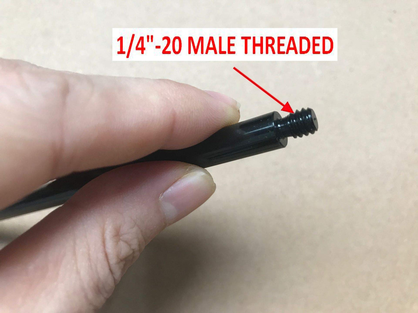 Metal Extension Rod Tripod Extension Tube Lightweight Pole Extender Accessory - with 1/4"-20 Female Threaded and 1/4"-20 Male Threaded for Tripod