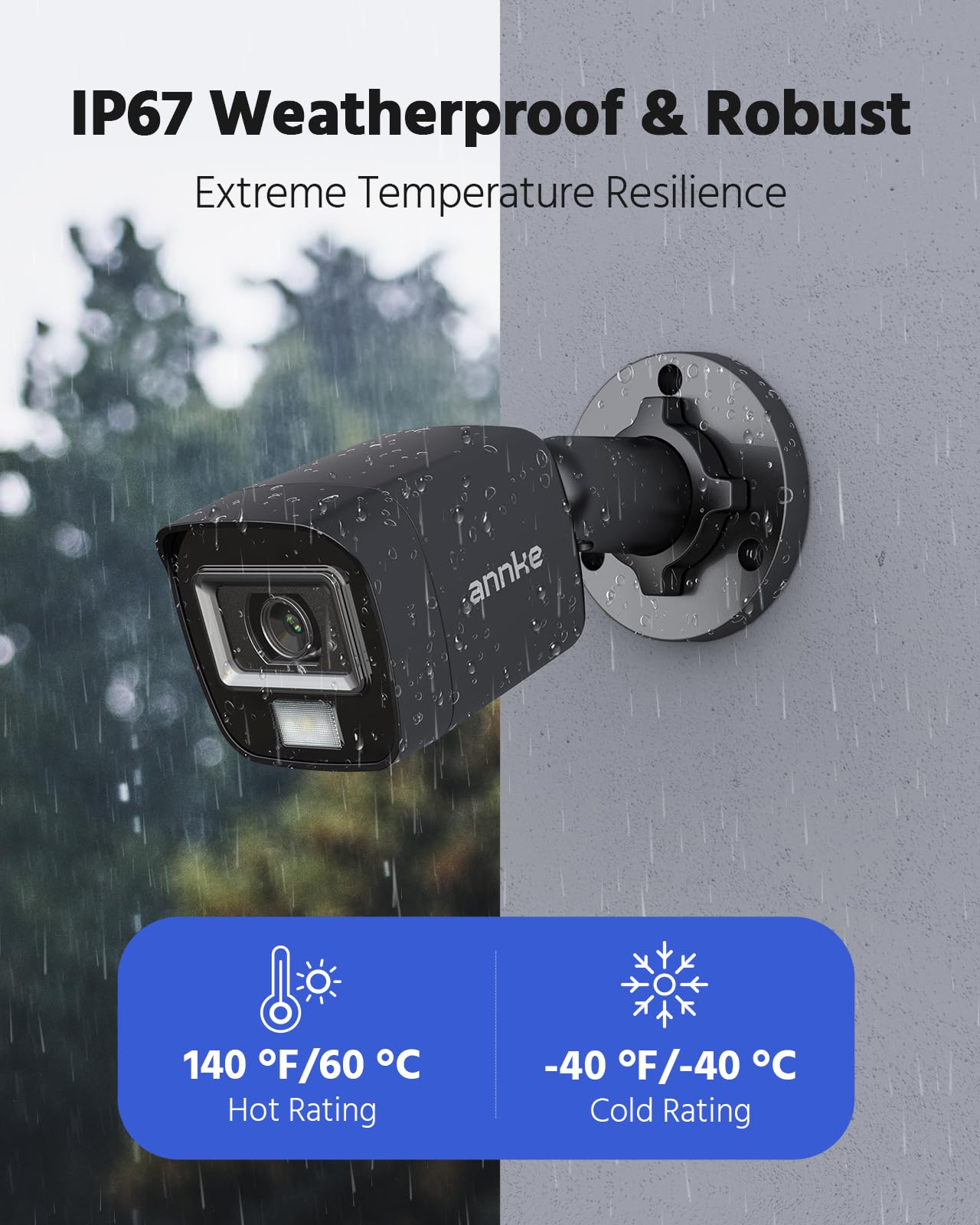 ANNKE 1080p HD-TVI Security Surveillance Camera for Home CCTV System, 2MP Bullet BNC Camera with 100 ft Super Night Vision, IP66 Surveillance