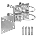 XRDS-RF Antenna Pole Mount Kits, Antenna Pole Mount Bracket with Double U-Bolts Clamp V Jaw Bracket for Outside Home Antenna Pole Holder
