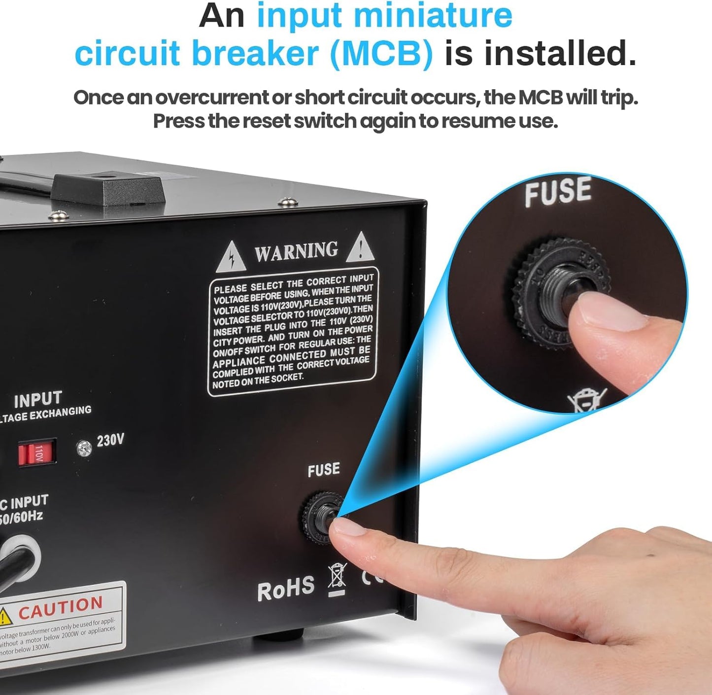 ANBULL DT-500W Voltage Transformer Converter, 110V to 220V, 220V to 110V Step Up/Down Power Converter, Heavy Duty Voltage Converter 50-60Hz