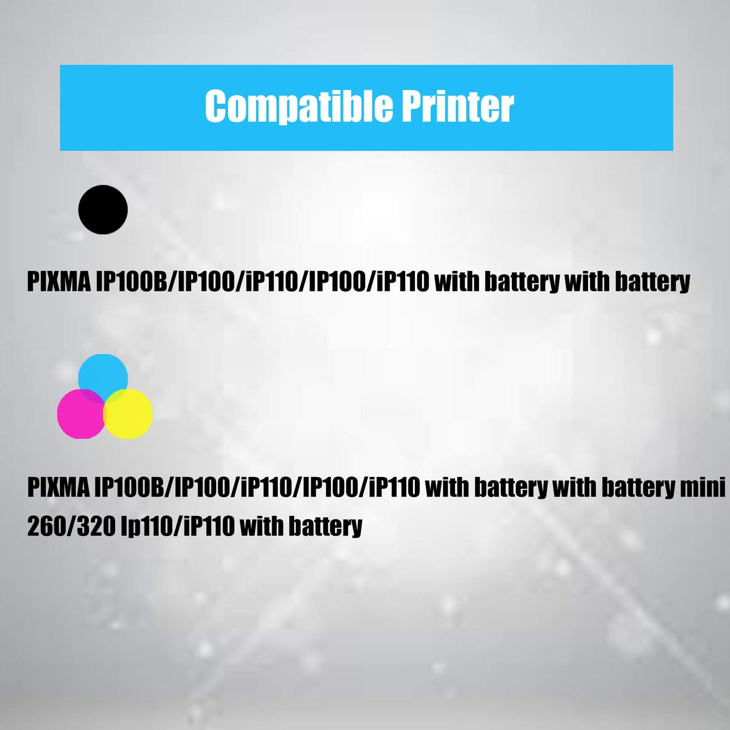 Dell (Set of 5) 4Benefit Compatible PGI-35 CLI-36 PGI 35 CLI 36 Ink Cartridge PGI35 (5xBlack) Used for PIXMA IP100B IP100 IP110 Inkjet Printer