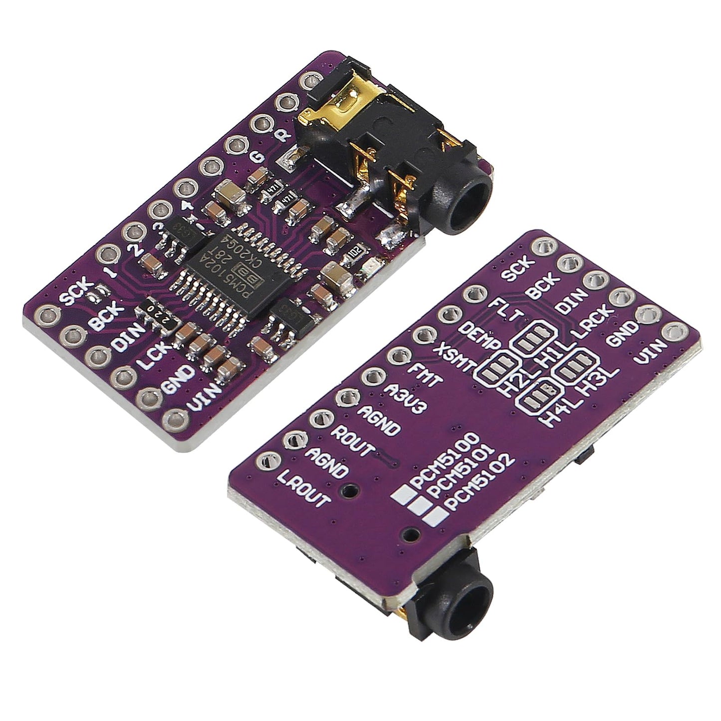 3Pcs PCM5102 Interface I2S Stereo PCM5102A Digital Audio DAC Decoder Module GY-PCM5102 Voice Module Player Board Digital-to-Analog Converter IIS I2S