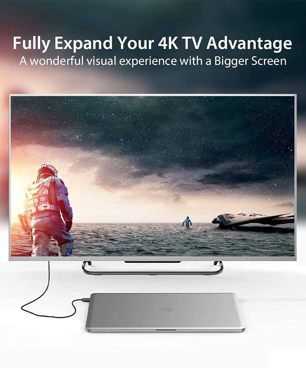 Bukeer USB to HDMI Cable 6.6FT, USB to HDMI Adapter for Monitor, USB 3.0 Male to HDMI Male Adapter for TV/DVD Player/Projector