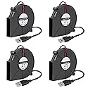 4PCS 7015 Fan 75mm DC 5V USB Blower Fan 75mm x 15mm 5V USB Blower Brushless Cooling Fan for 3D Printer PC CPU Computer Case Fan Cooler