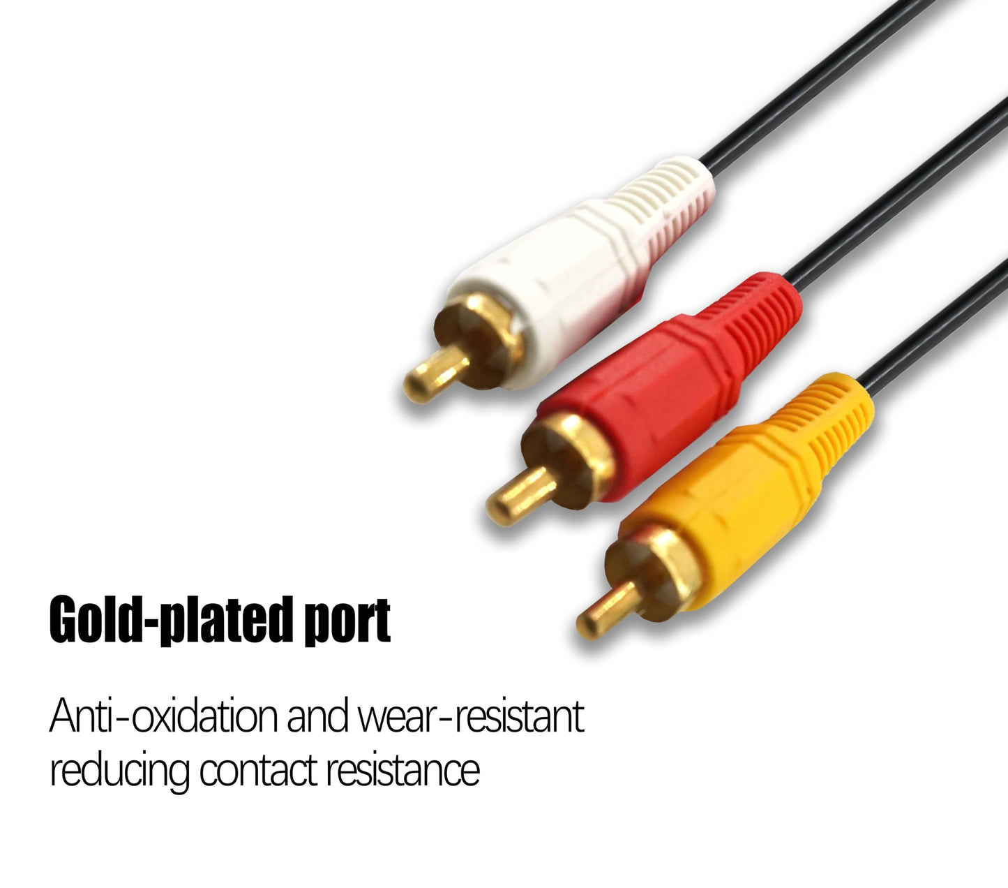 Replacement 1/3 Audio Cable 3.5mm to 3 RCA Audio AV Connection Cable TV Box Three Lotus Head AV Cable? Compatible with Smartphone, TV, MP3