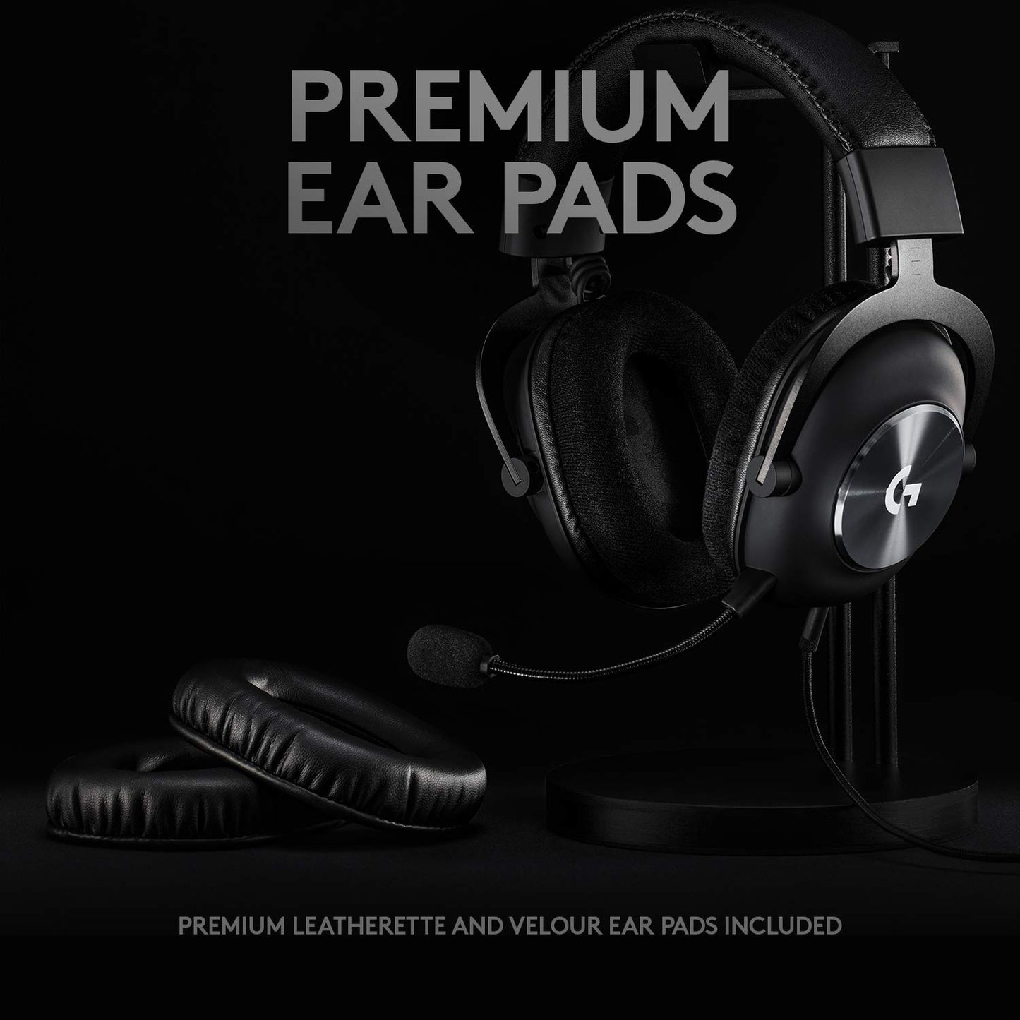 Logitech G Pro X Wired Gaming Headset: Blue VO!CE Detachable Boom Mic, DTS 7.1, 50 mm Drivers, USB/3.5mm Aux, Spare Memory Foam Ear Pads, USB DAC