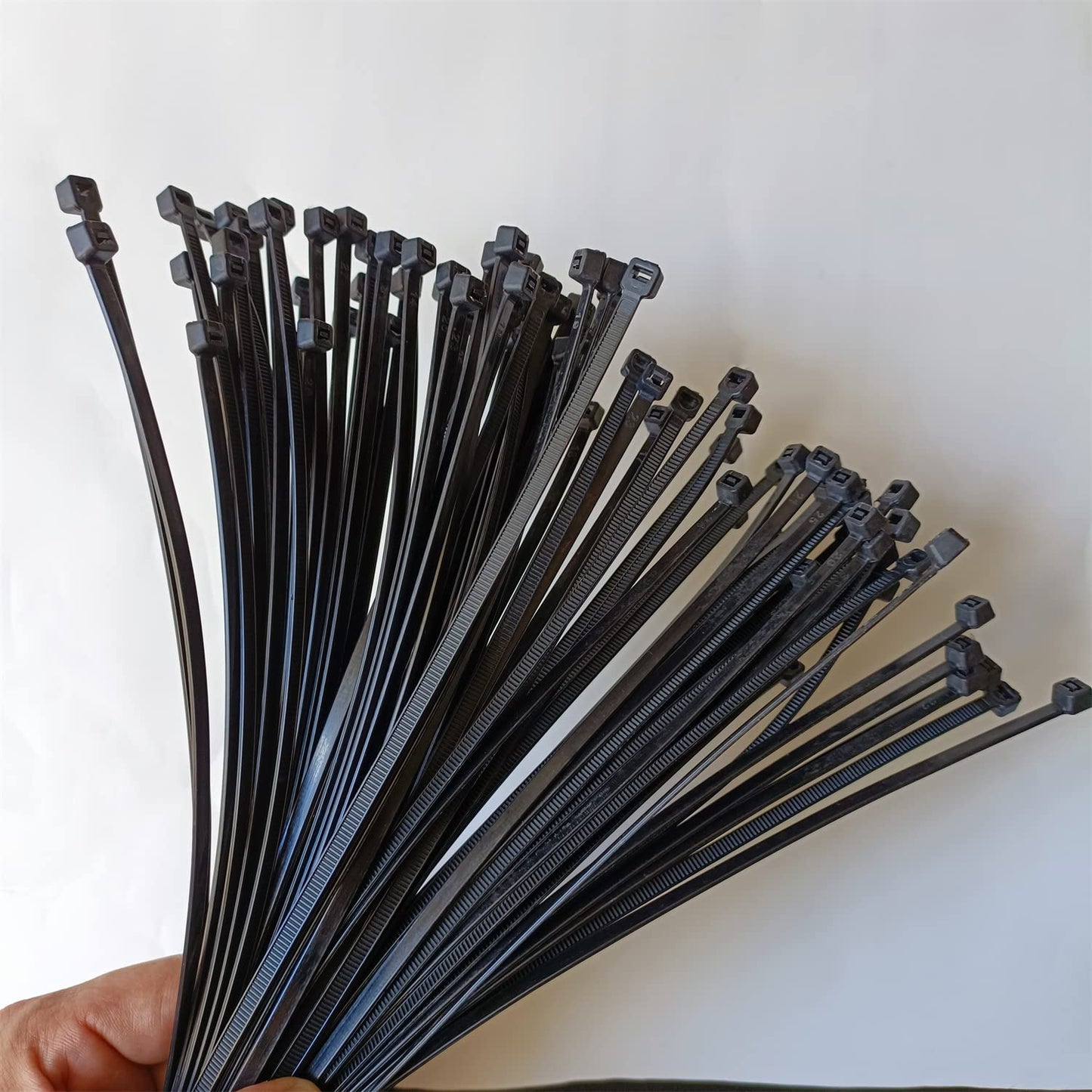 Zip Ties 8 inch 1000 pcs Cable Zip Ties with 40 Pounds Tensile Strength, Black Cable Ties, Self-Locking Nylon Tie Wraps for Indoor and Outdoor