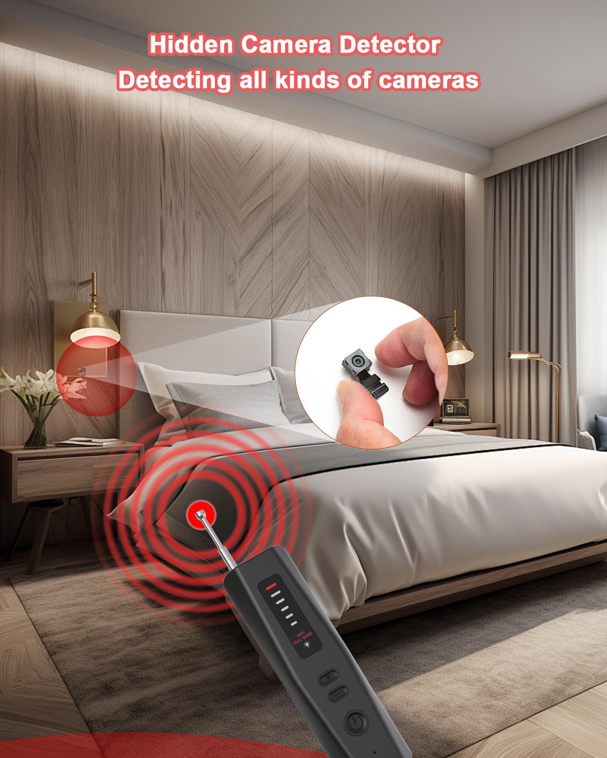 Loovett Hidden Camera Detector, 2025 Upgraded Camera Finder Detector, Hidden Device GPS Detector, Bug Detector, Rf Wireless Signal Scanner,
