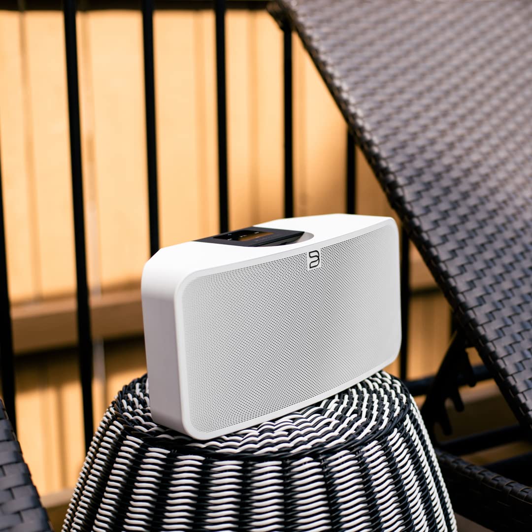 Bluesound Pulse MINI 2i Compact Wireless Multi-Room Smart Speaker with Bluetooth - White - Compatible with Alexa and Siri
