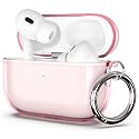 ULAK Compatible with Airpods Pro & AirPods Pro 2 Case, Design Soft TPU Airpod Pro 1st/2nd Generation Case 2022/2019 with Ring Keychain Shockproof