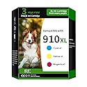 TRUINK 910XL Ink Cartridge 3-Pack Combo Pack Replacement for HP 910 | 910XL Ink Compatible with HP OfficeJet pro 8120 8122e 8124e 8125e 8130 8132e