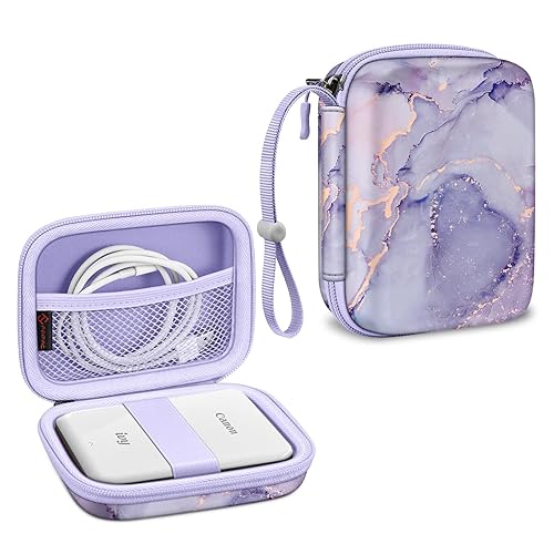 Fintie Protective Case for Canon Ivy 2 Mini, Canon Ivy CLIQ2 / CLIQ+2 Instant Camera Photo Printer - Shockproof Hard Shell Carrying Case, Lilac Marble