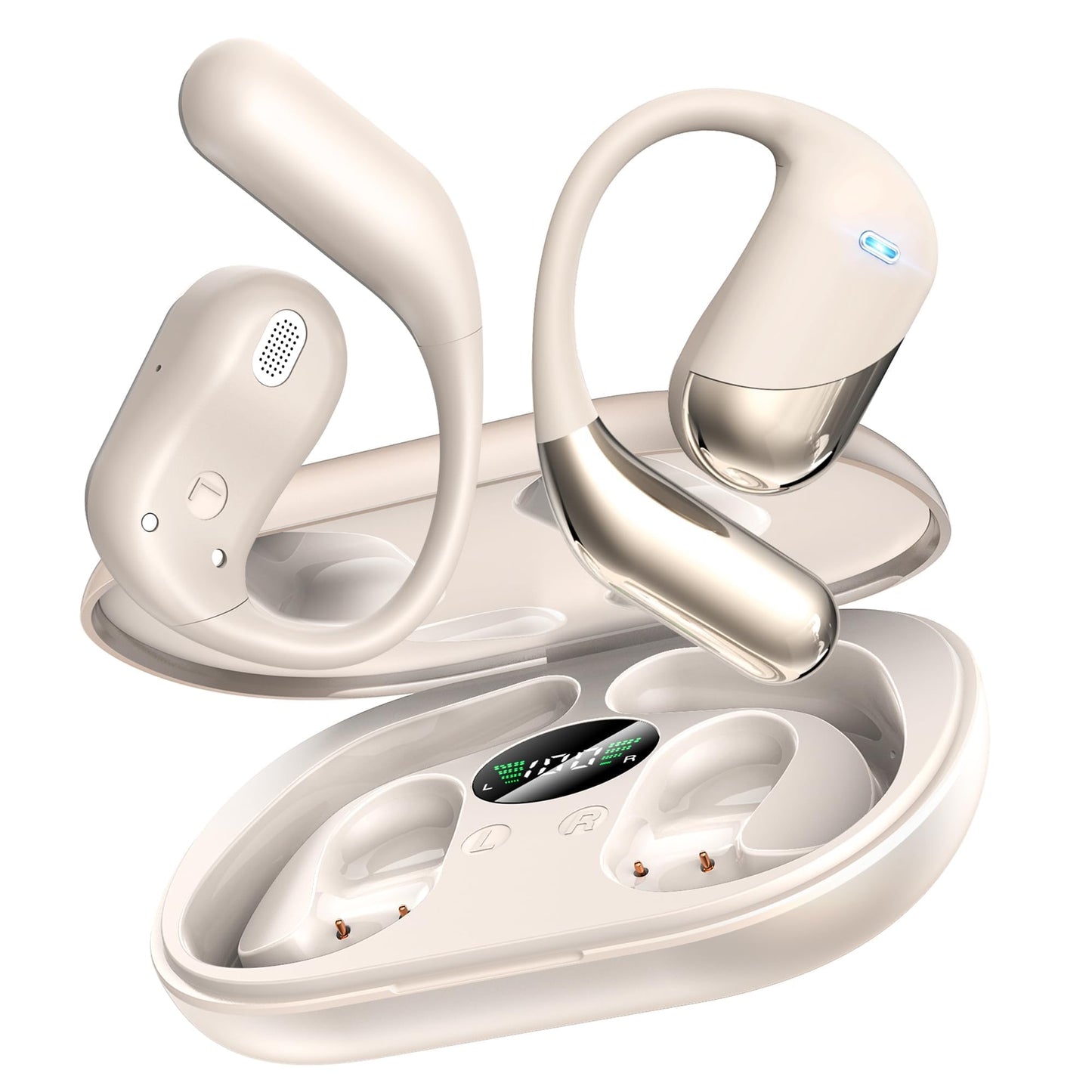 Ultra Open Ear Headphones, Over Ear Bluetooth Bone Conduction Earbuds
