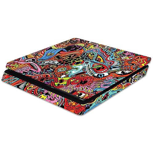 MightySkins Skin Compatible with Sony PS4 Slim Console - Acid Trippy | Protective, Durable, and Unique Vinyl Decal wrap Cover | Easy to Apply, Remove