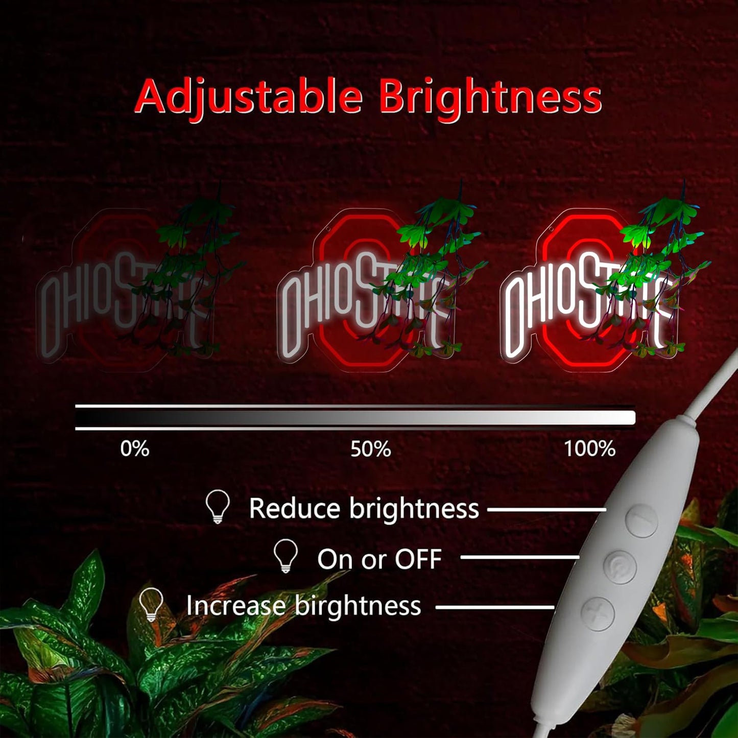 BNBIDEN Ohio Football Neon Signs for Wall Decor?University Led Light Up Sign Suitable for Man Cave Dormitory Office Bar Pub Wall Art Gifts for Teen