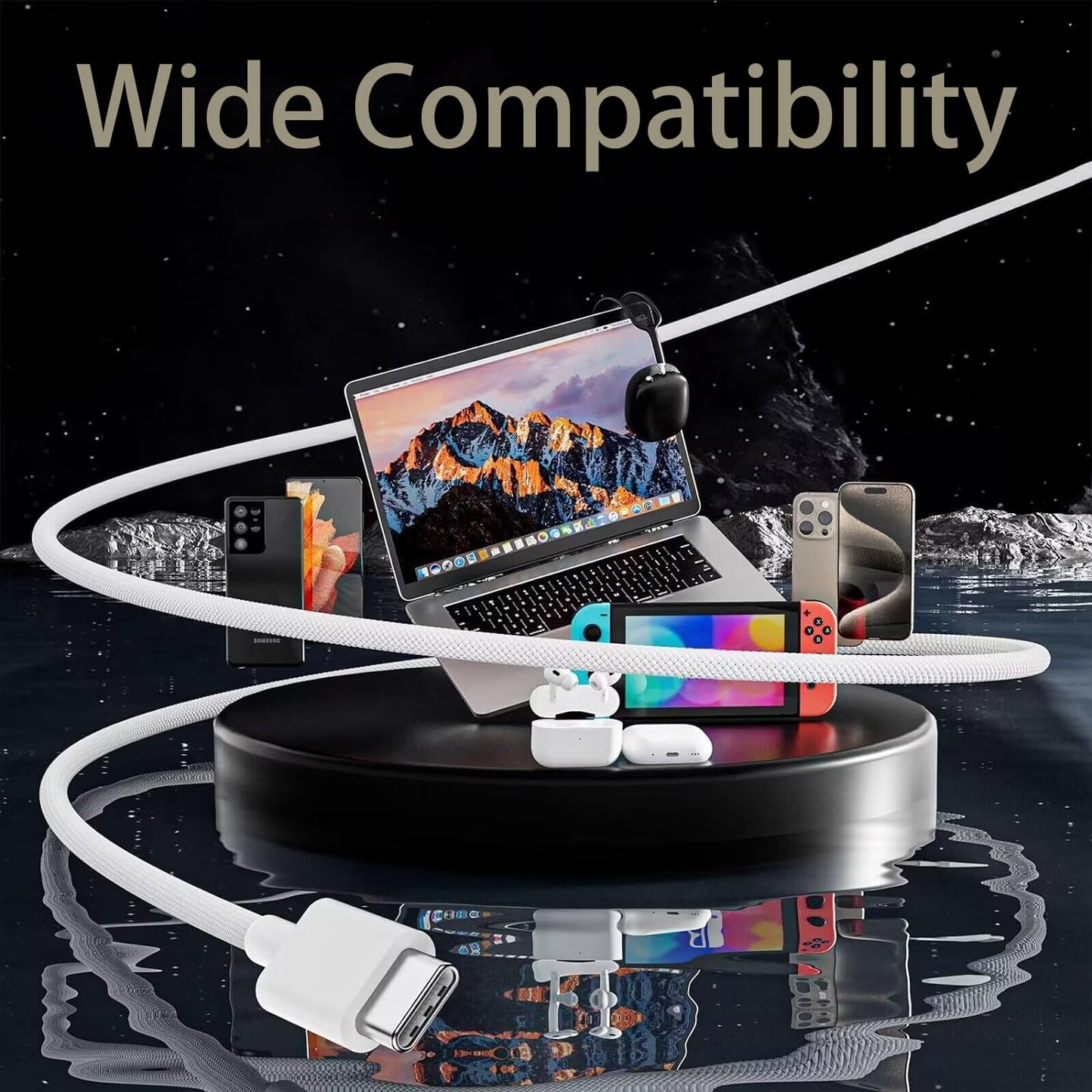 iPhone 17/16/15 Car CarPlay Charger Cable USB A to USB C Woven Charging Cord for Apple Carplay USB C Cable, iPhone 17/16/15 Pro Plus Pro Max, iPad USB