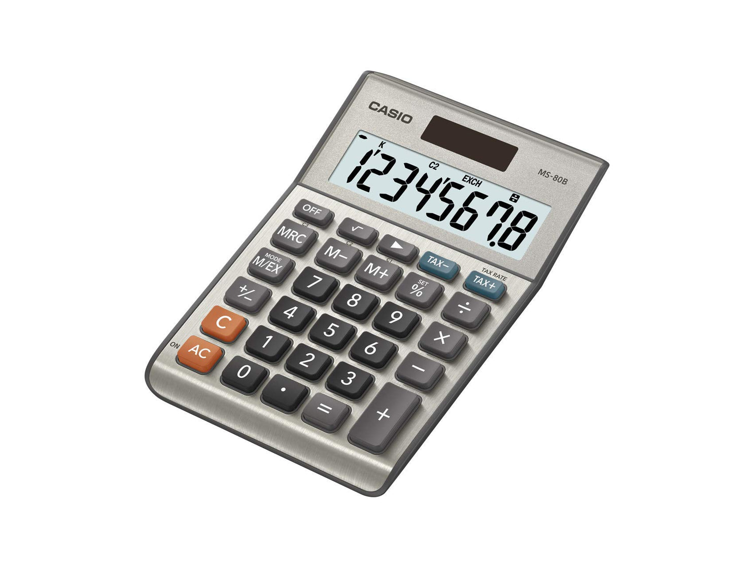 Casio MS-80B Calculator - Desktop Calculator with Tax & Currency Tools | General Purpose | Large Display | Ideal for Home, Office & Everyday Math